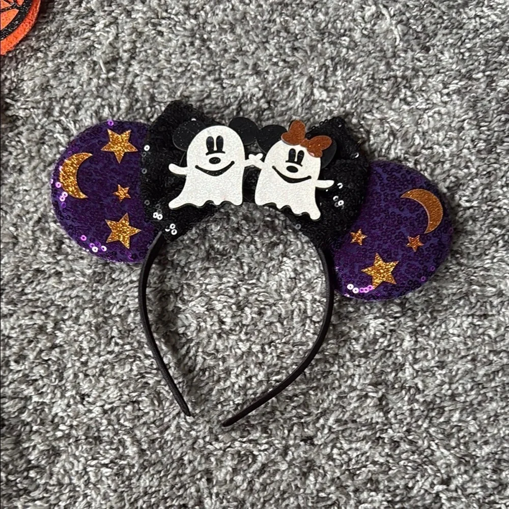 Halloween Mickey Mouse Ears Headband Set - Black, Orange, Purple